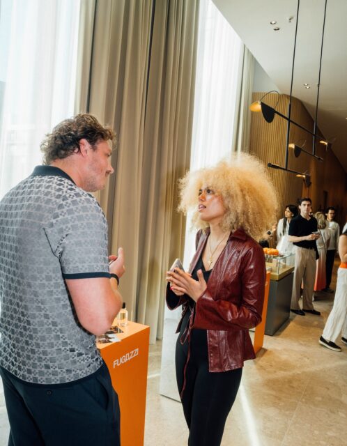 With Bram niessink CEO of @fugazzifragrances with our @souhaila_jaeger 🤍  #event #hamburgevents #souhailajaeger #bramniessink #fugazzi